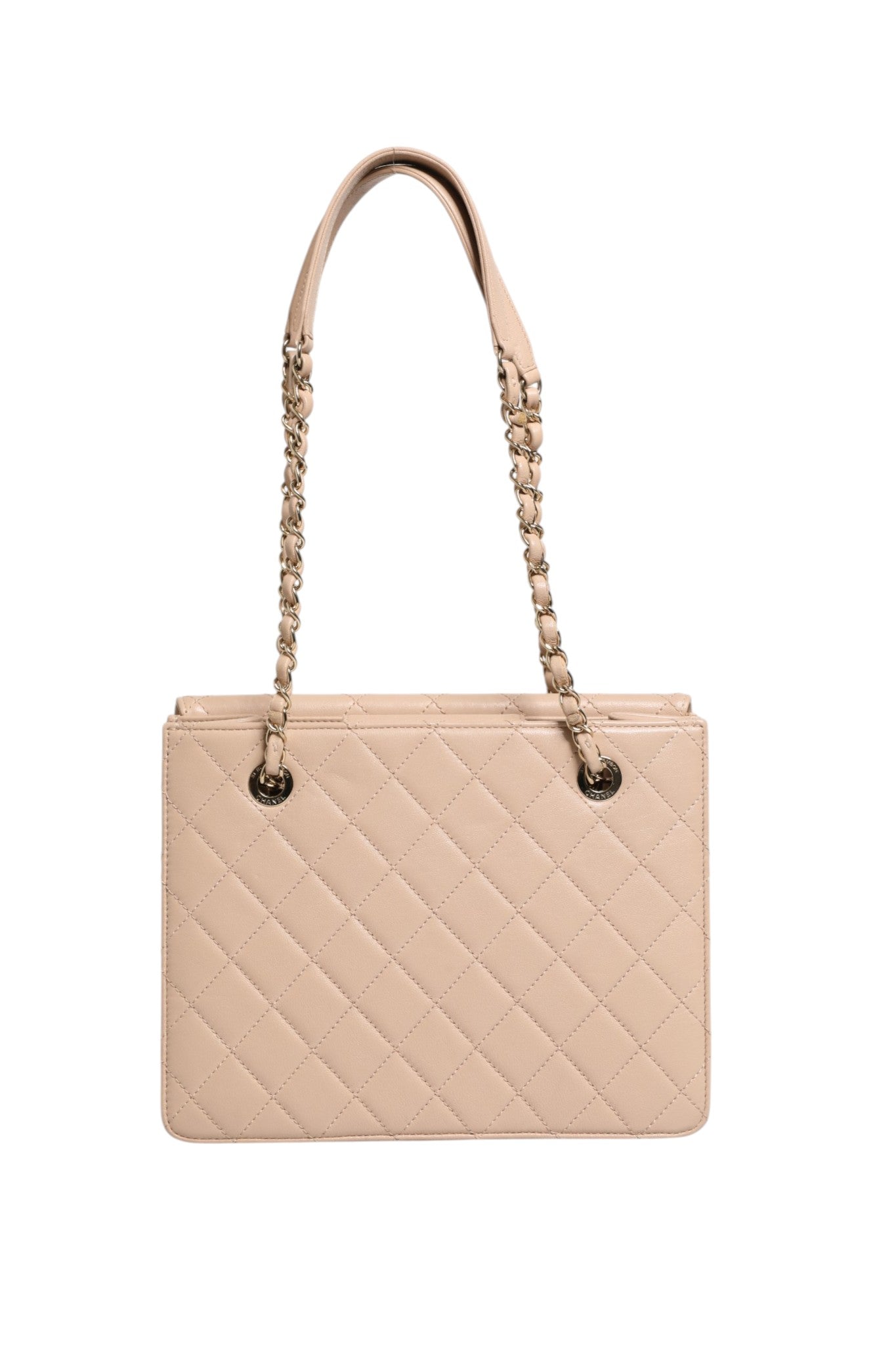 Quilted Leather Beauty Lock Flap Bag