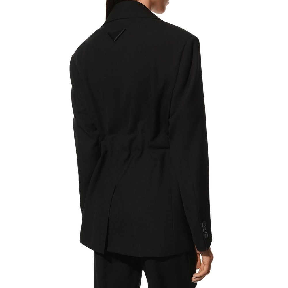 Black Fleece Wool Coat
