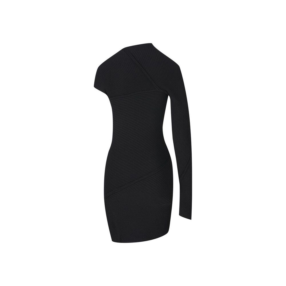 Black Polyester Casual Dress