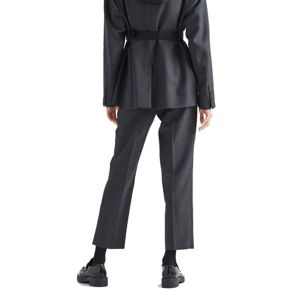 Gray Virgin Wool Pants