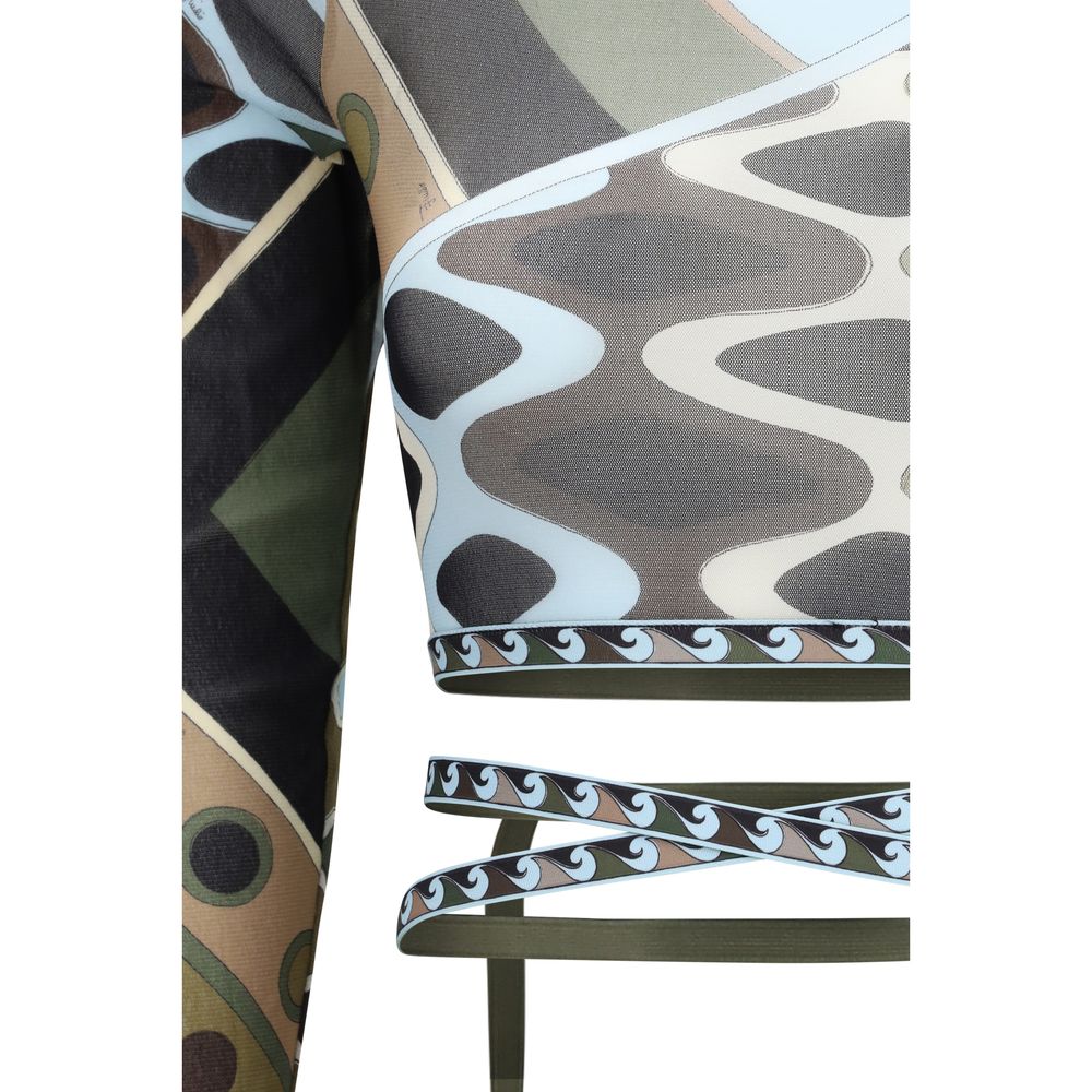 Bicolor Polyamide Pattern Shirt