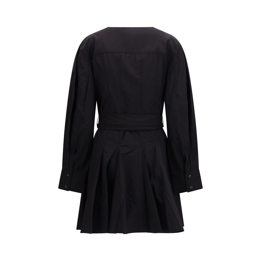 Black Cotton Casual Dress