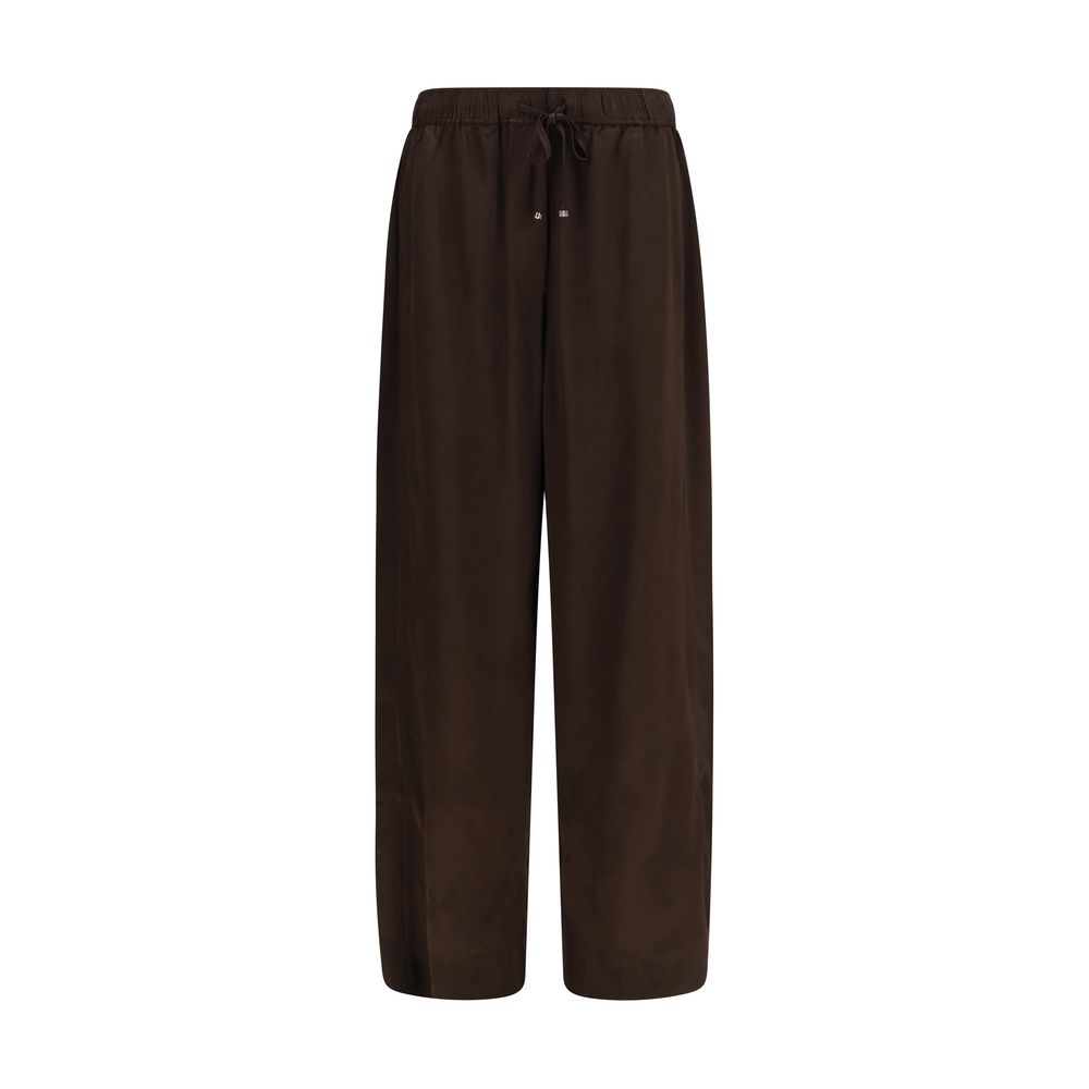 Brown Acetate Casual Pants