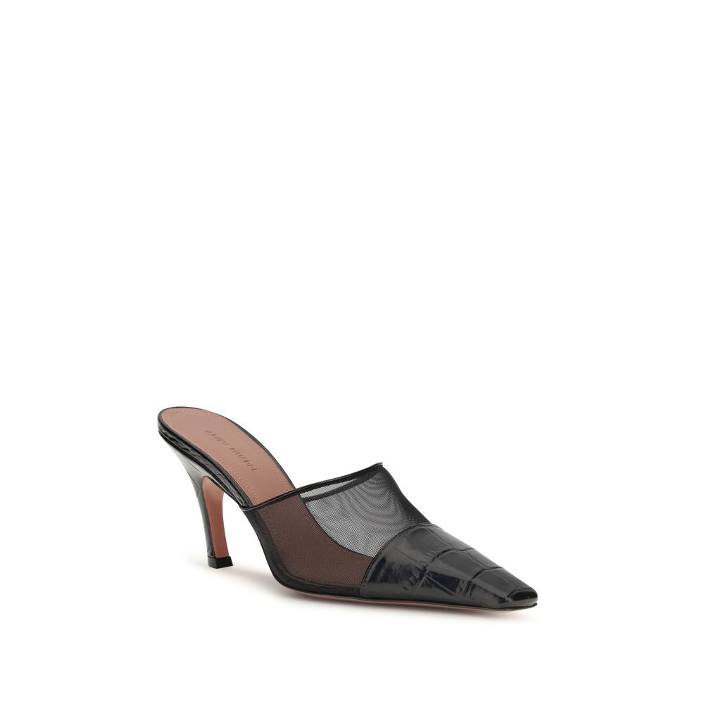 Black Calf Leather Bos Taurus Mules