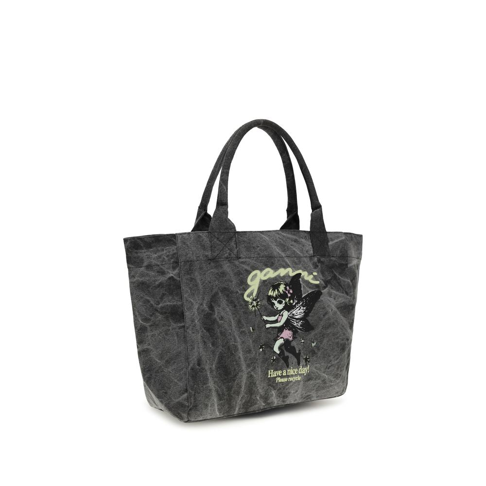 Gray Recycled Cotton Shoulder Bag