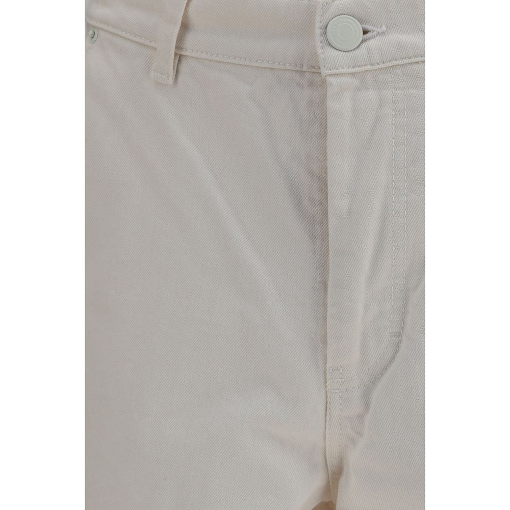 White Cotton Bermuda Shorts