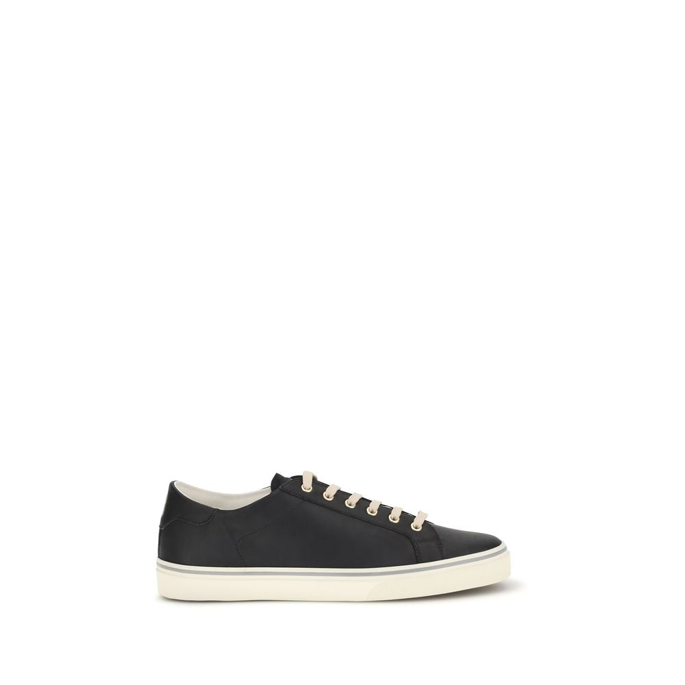 Black Calf Leather Bos Taurus Low Top Sneakers