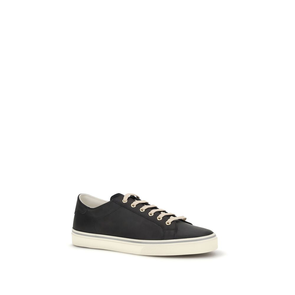 Black Calf Leather Bos Taurus Low Top Sneakers