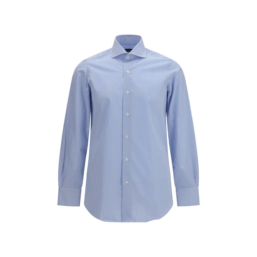Blue Cotton Pattern Shirt