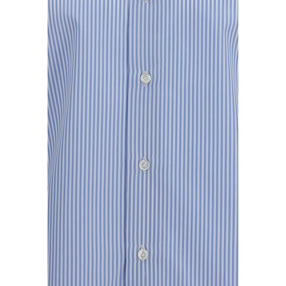 Blue Cotton Pattern Shirt