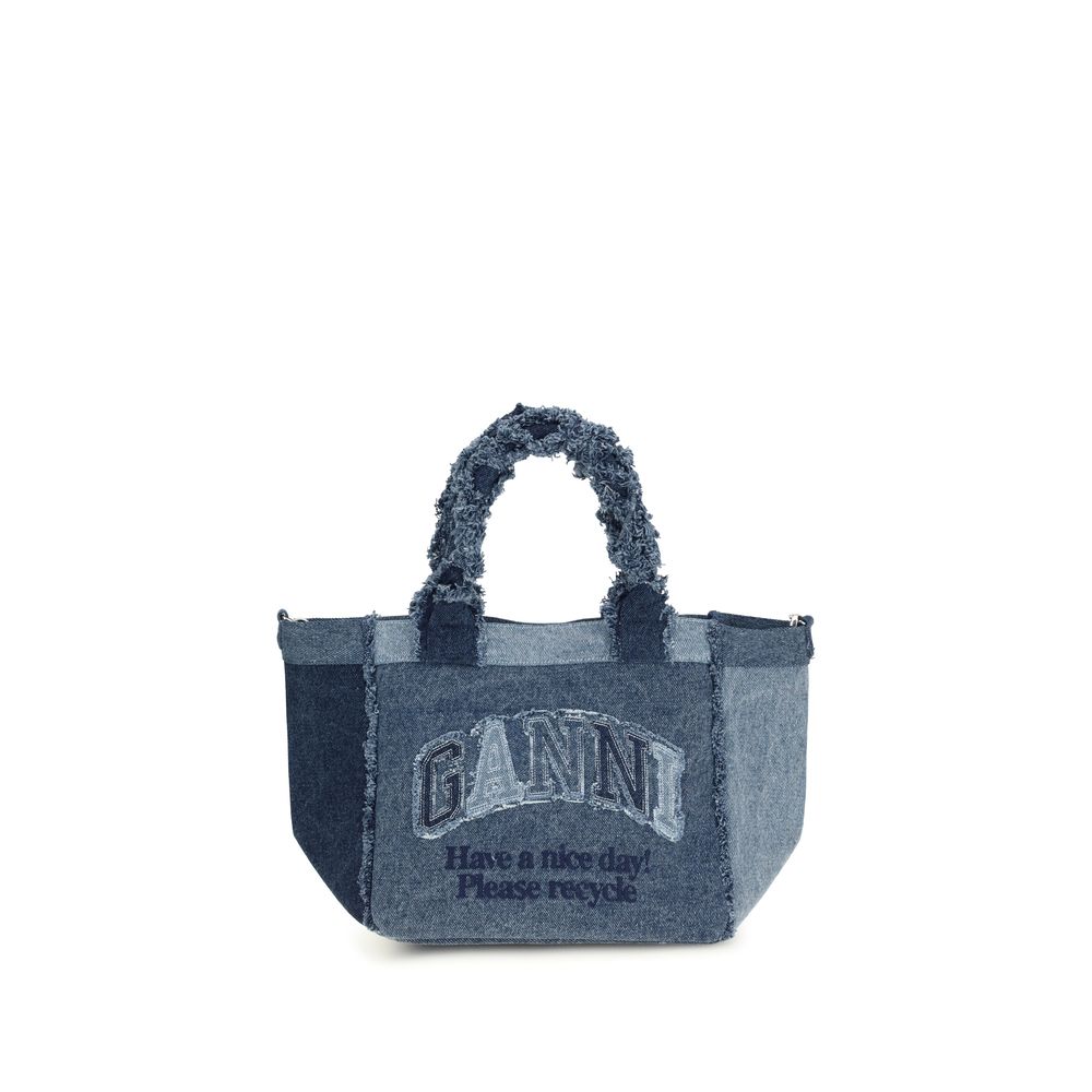 Blue Cotton Handbag