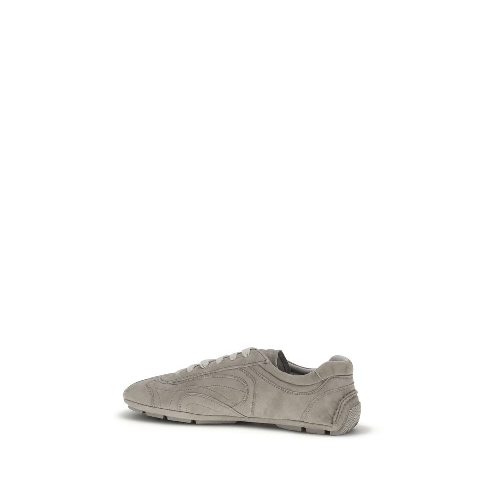 Beige Calf Leather Bos Taurus Athletic Sneakers