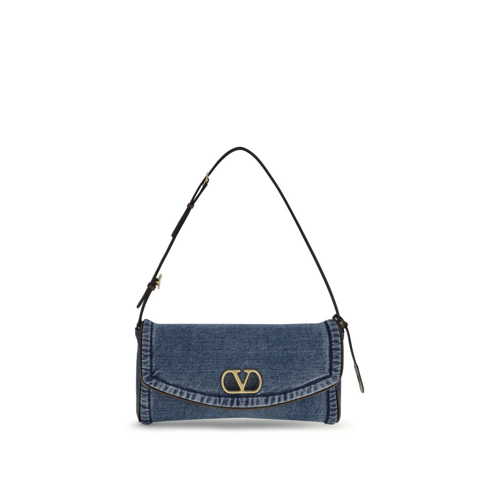Blue Cotton Shoulder Bag