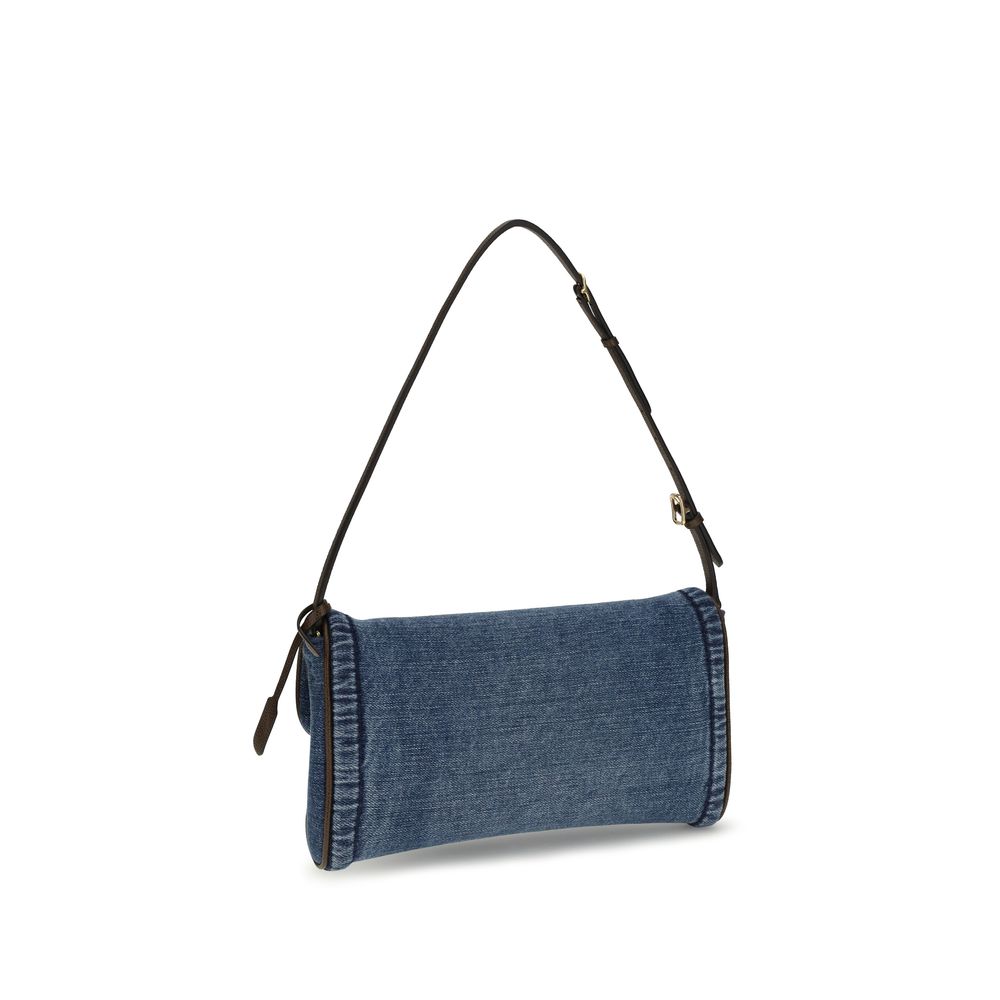 Blue Cotton Shoulder Bag