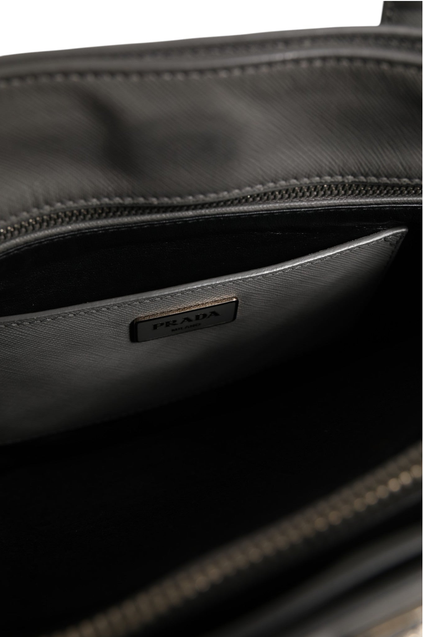 Gray Saffiano Leather Tote