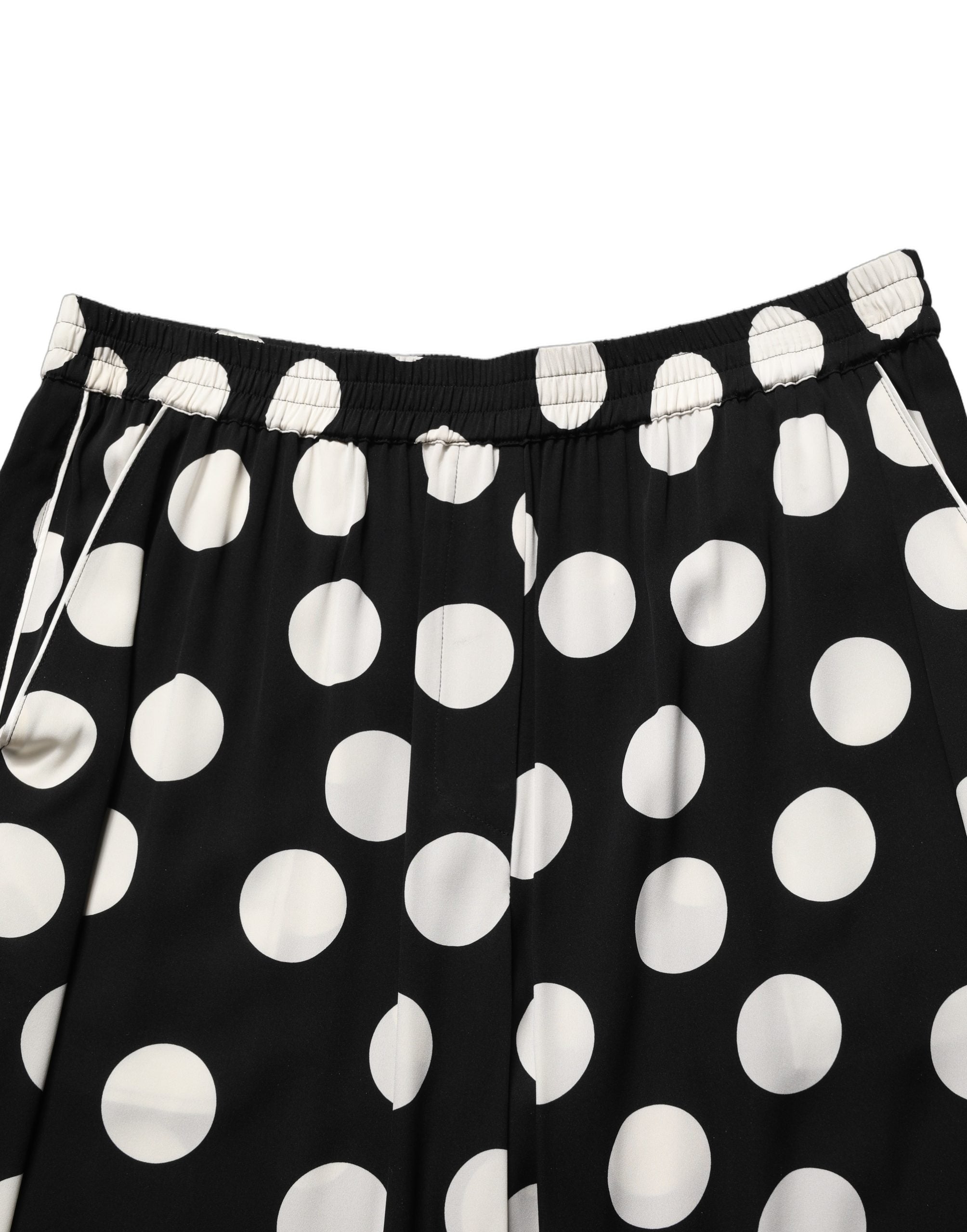 Black White Polka Dot Pajama 2 Piece Set Sleepwear