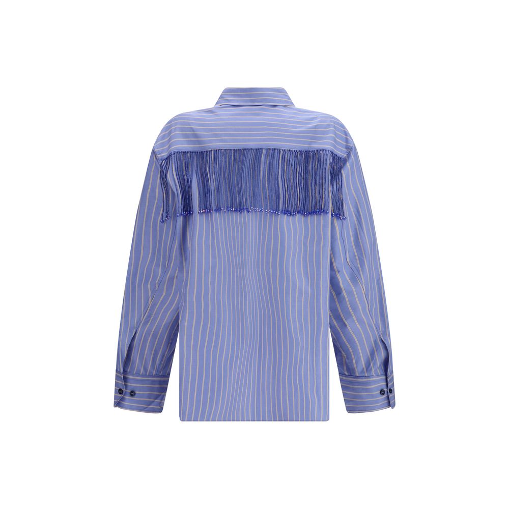 Blue Cotton Dress Shirt
