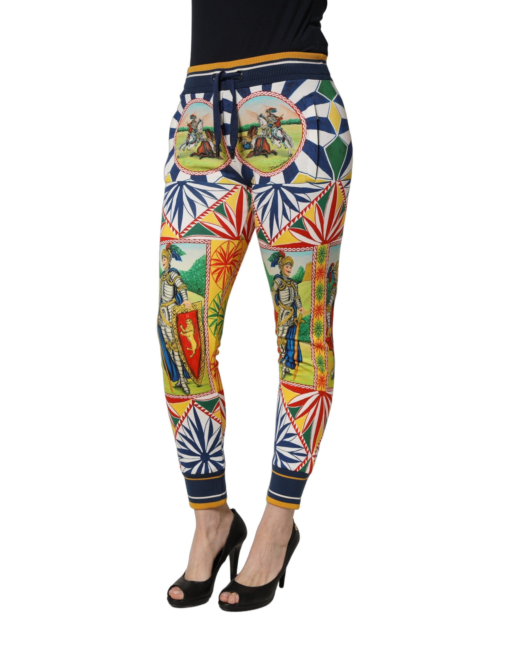 Multicolor Siciliano Saretto Joggers Pants