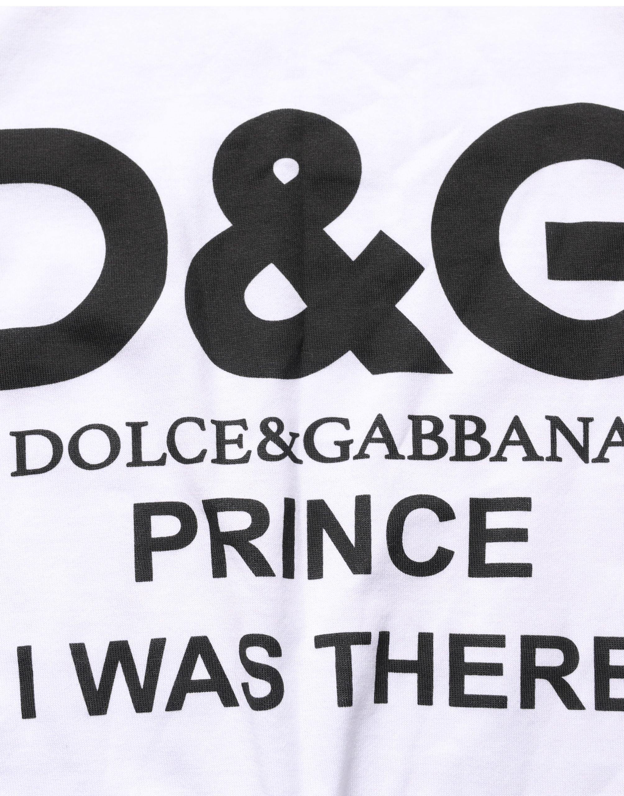 White D&G PRINCE I WAS THERE Crew Neck T-shirt