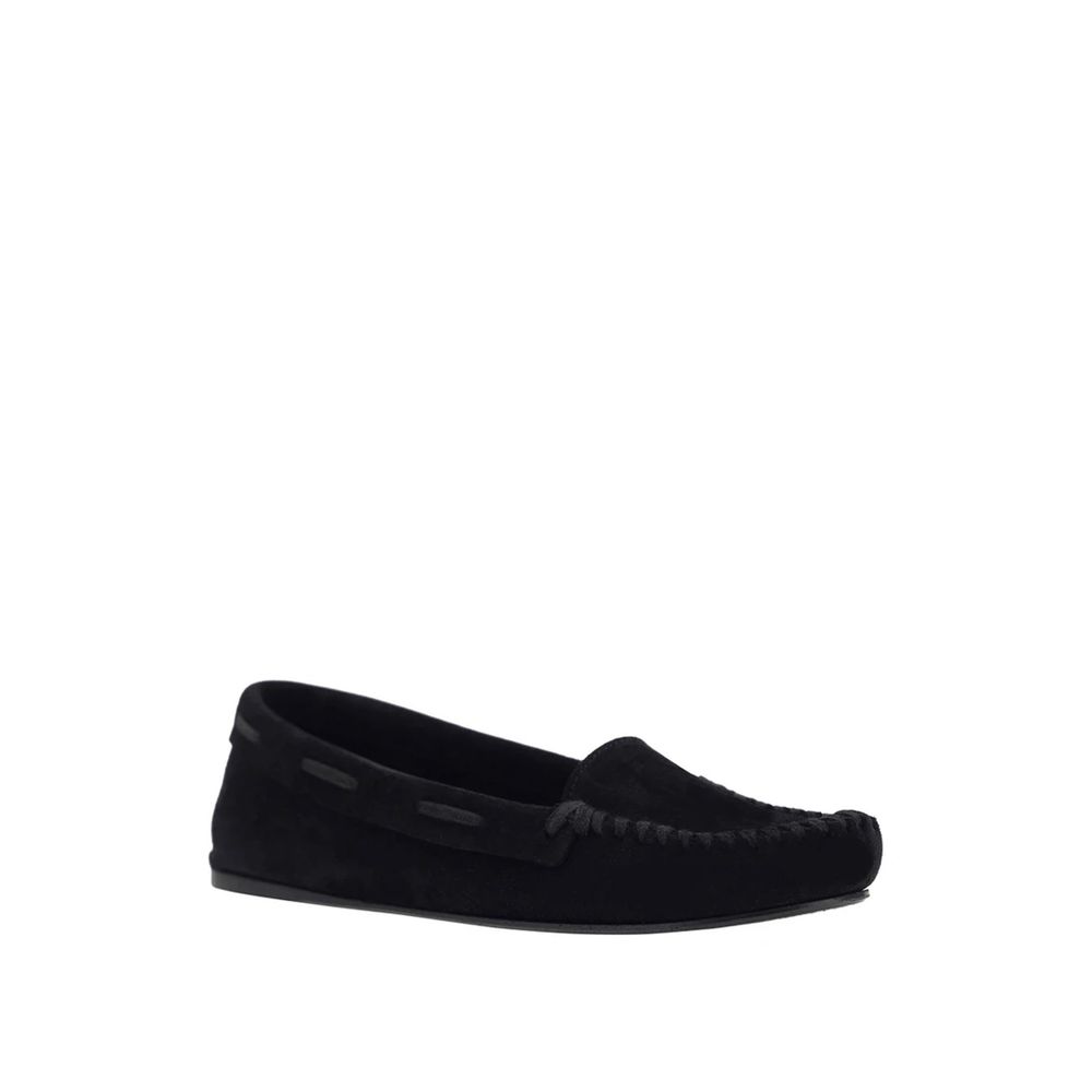 Black Calfskin Flats