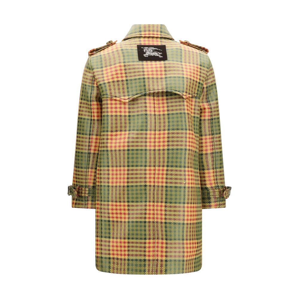 Multicolor Polyester Trench Coat