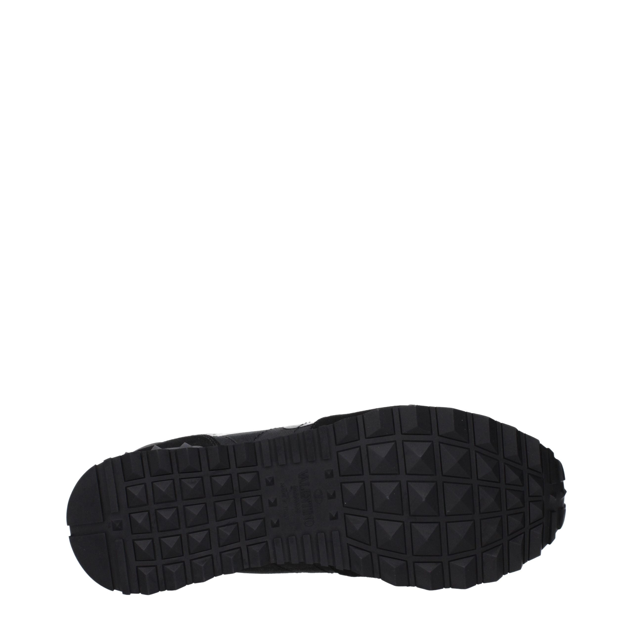 Black Leather Chunky Sneakers