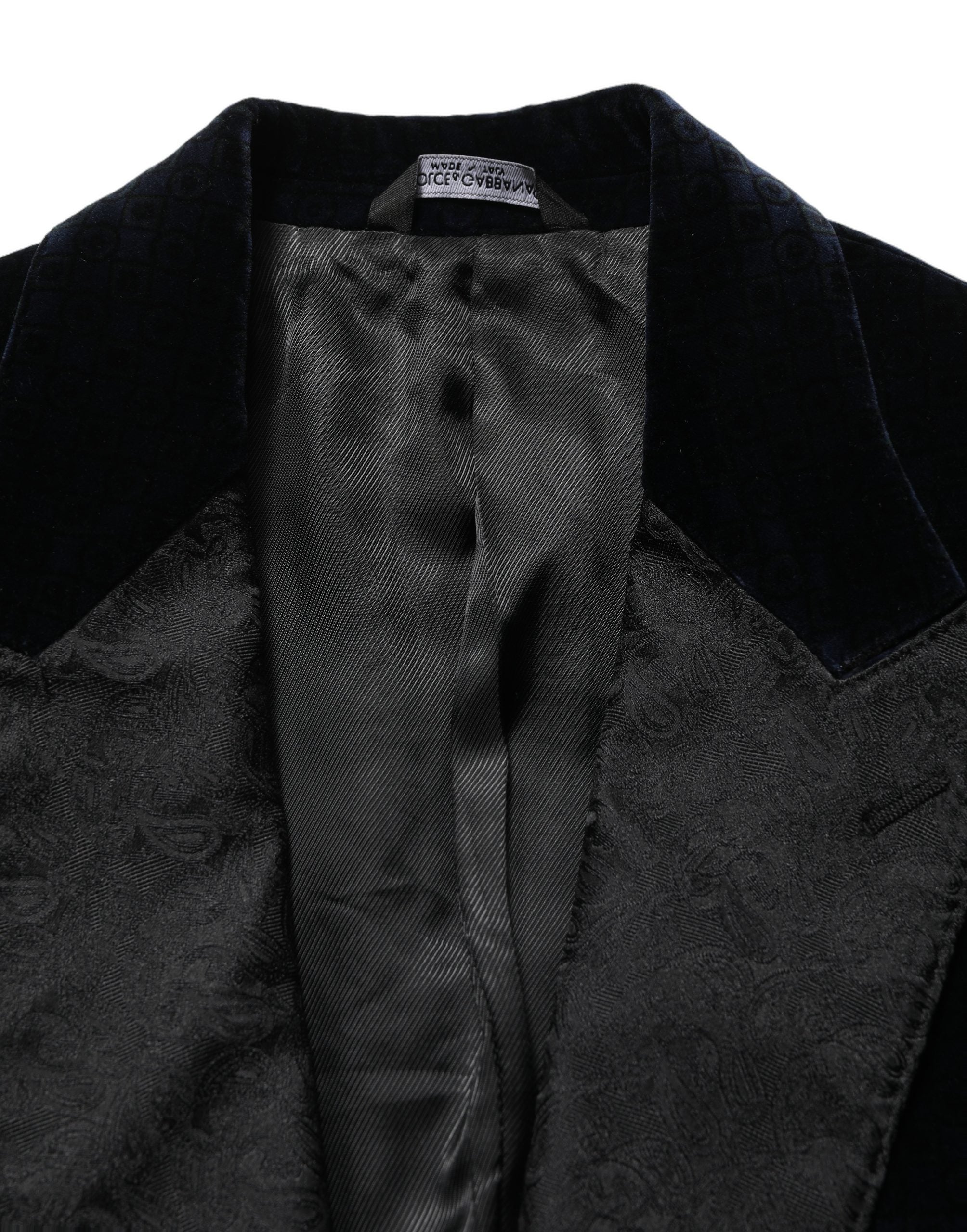Black Cotton Single Breasted Jacket Blazer