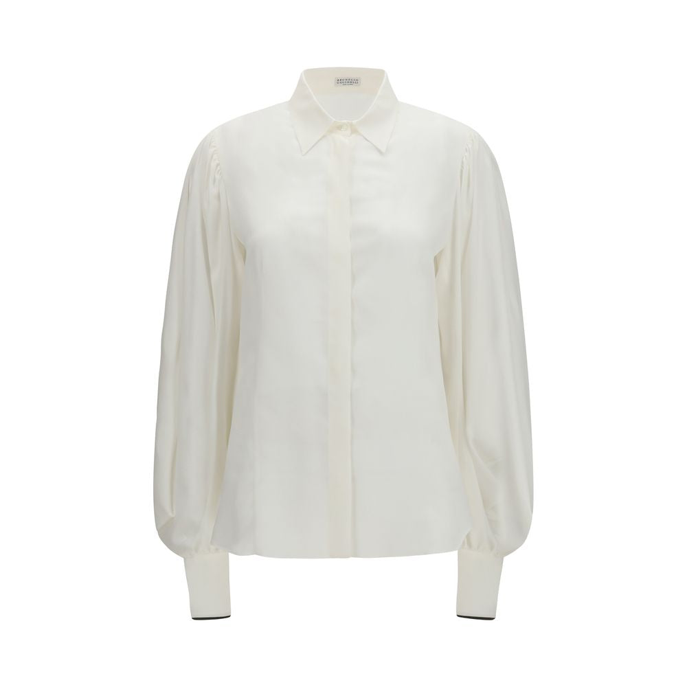 White Silk Blouse