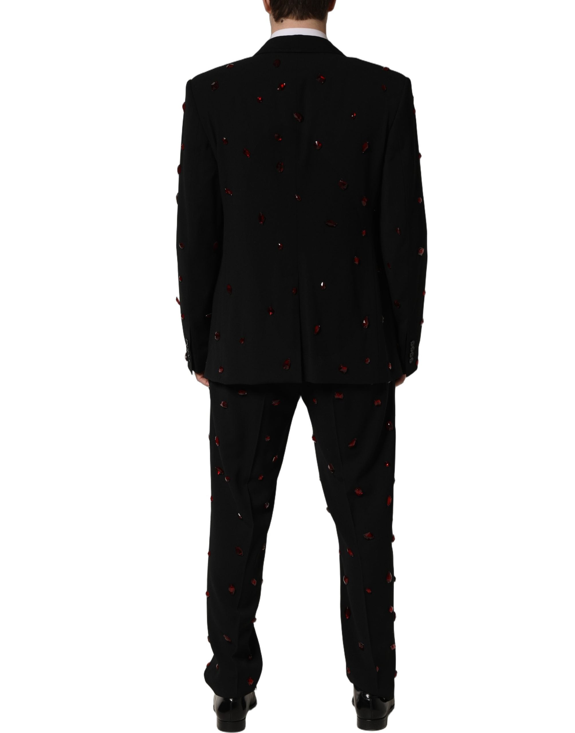 Black Crystal Embellished 2 Piece Suit