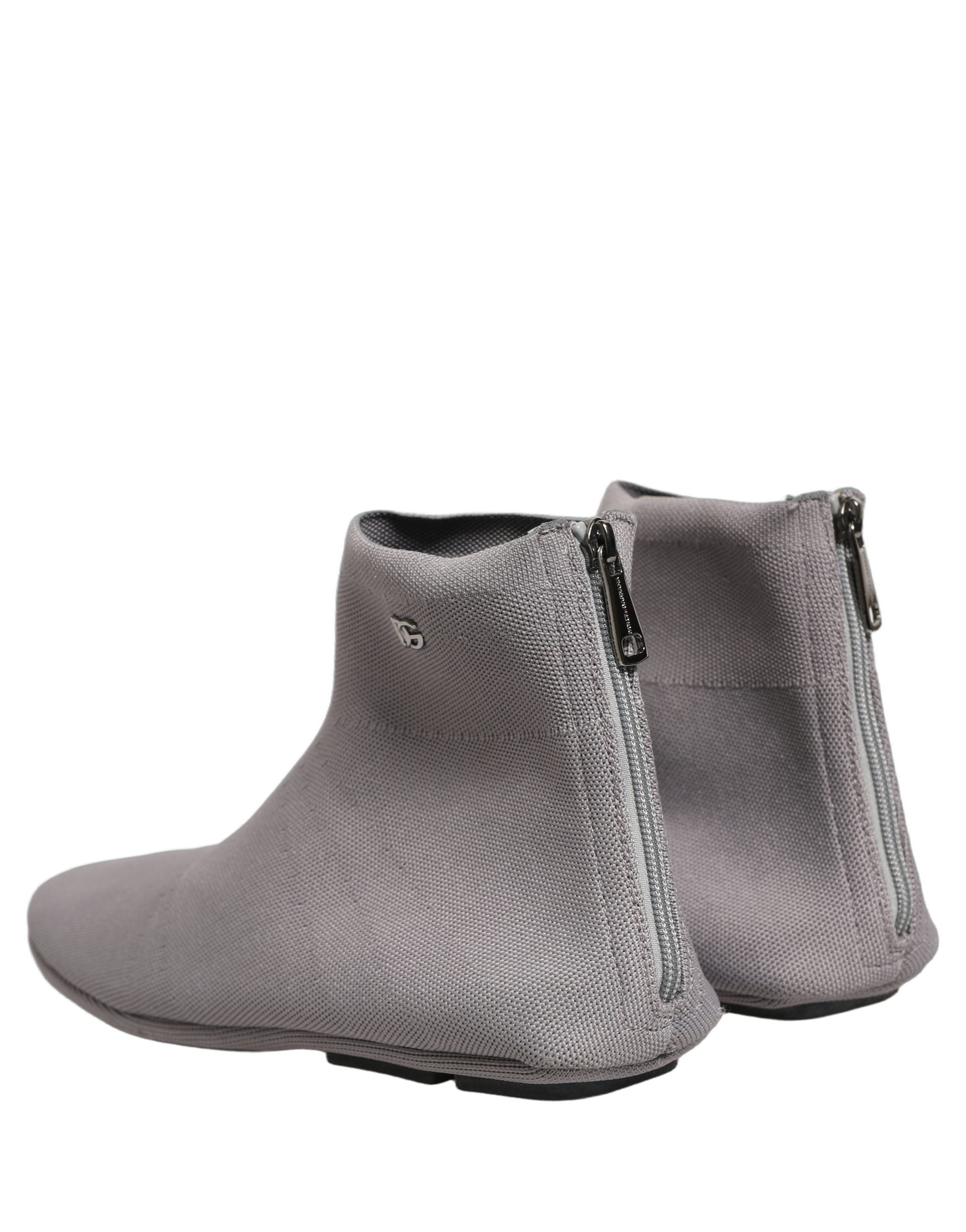 Gray Stretch Mesh Men Ankle Boots Shoes