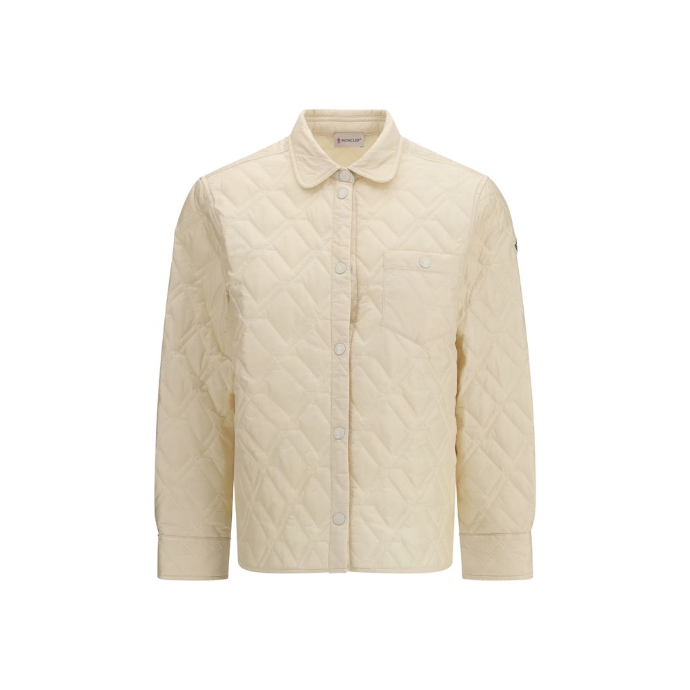 Beige Polyamide Full-Length Jacket