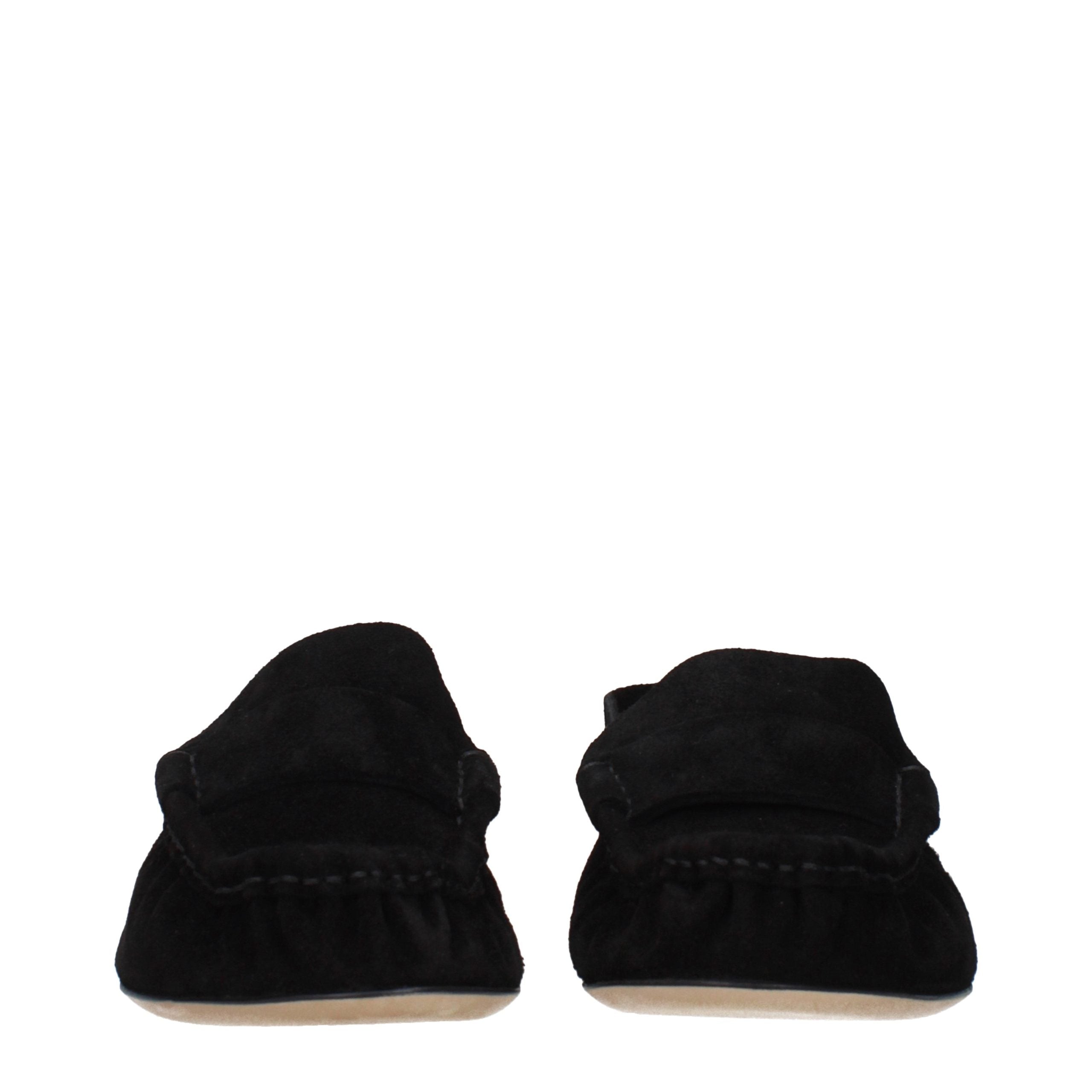 Black Leather Slip-On Loafers