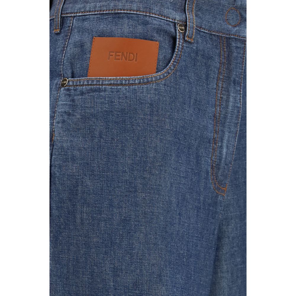 Blue Cotton Jeans Denim