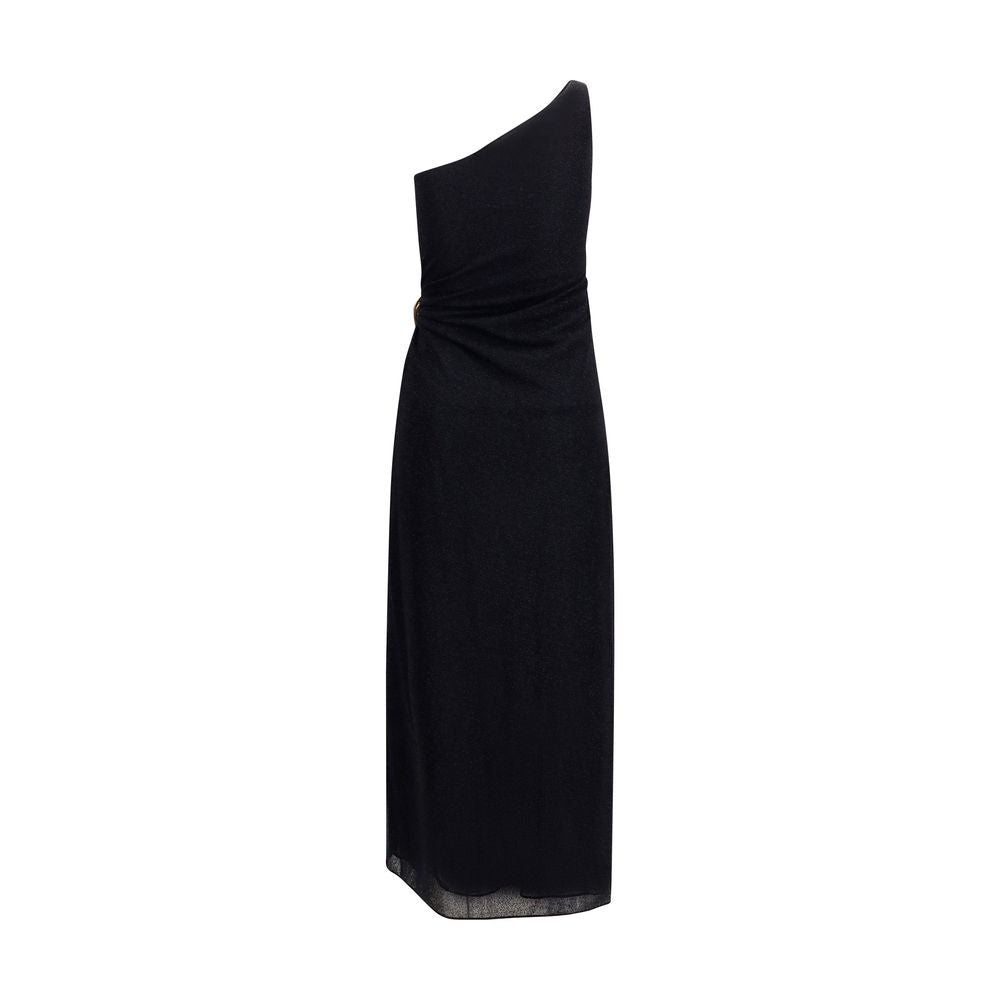 Black Polyamide Cocktail Dress