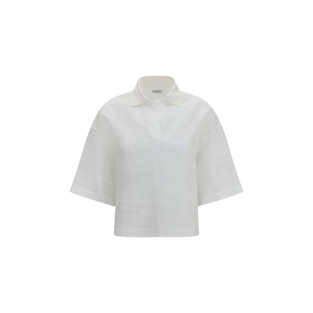 White Cotton Polo Shirt