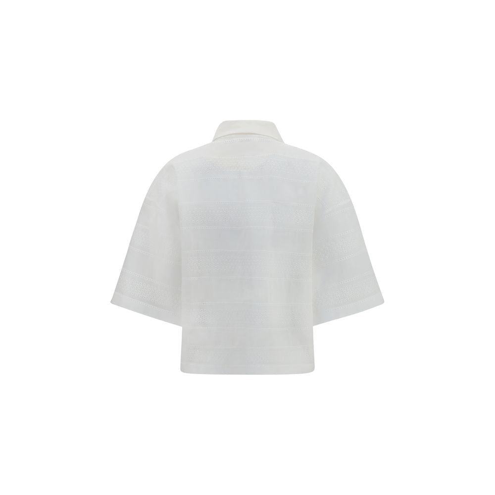 White Cotton Polo Shirt
