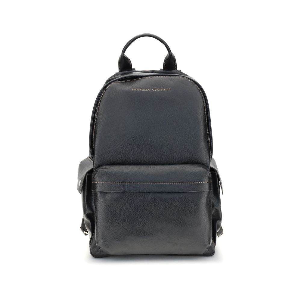 Black Calf Leather Bos Taurus Backpack