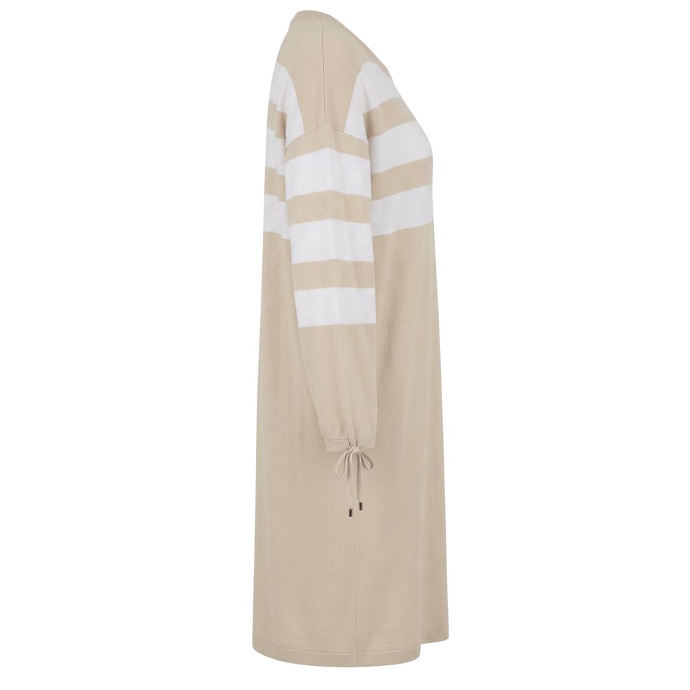 Beige Cotton Women Dress