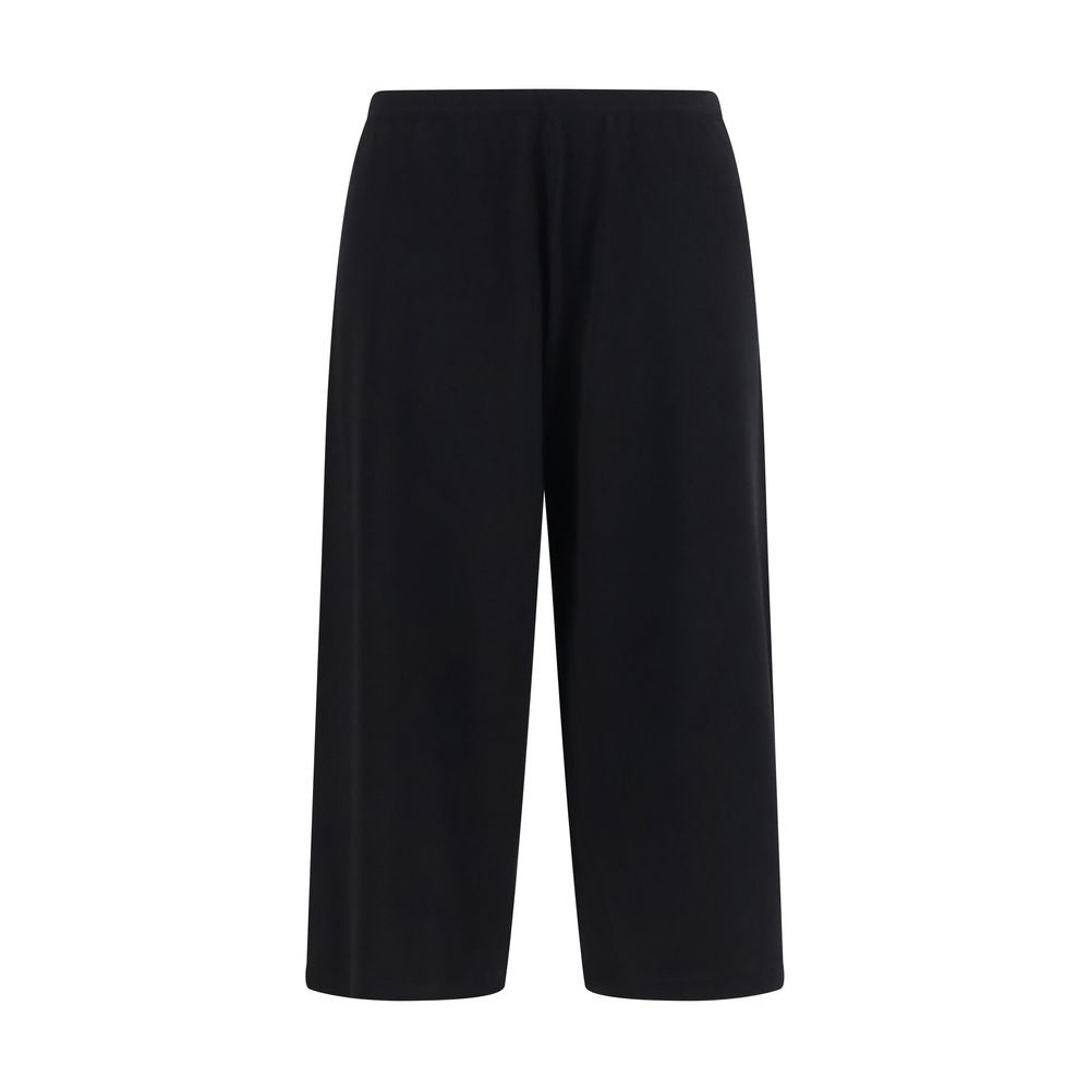 Black Cotton Casual Pants