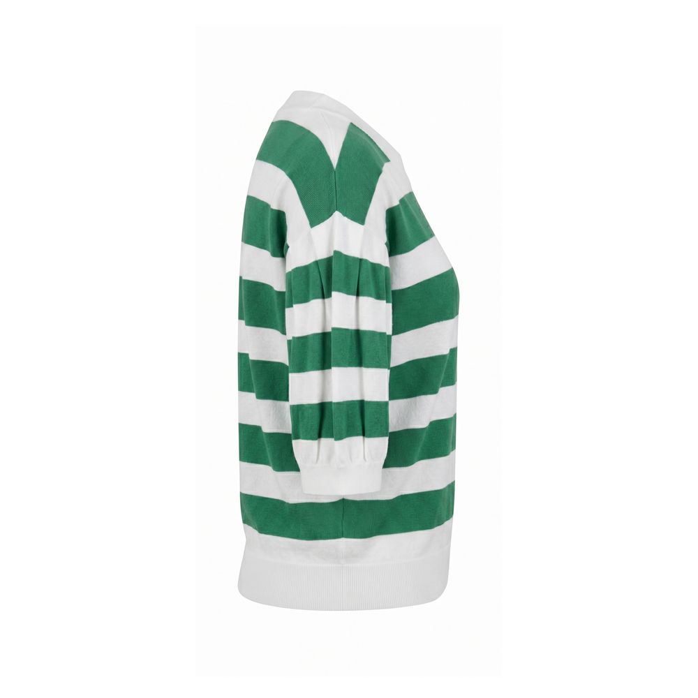 Green Cotton Women Sweater