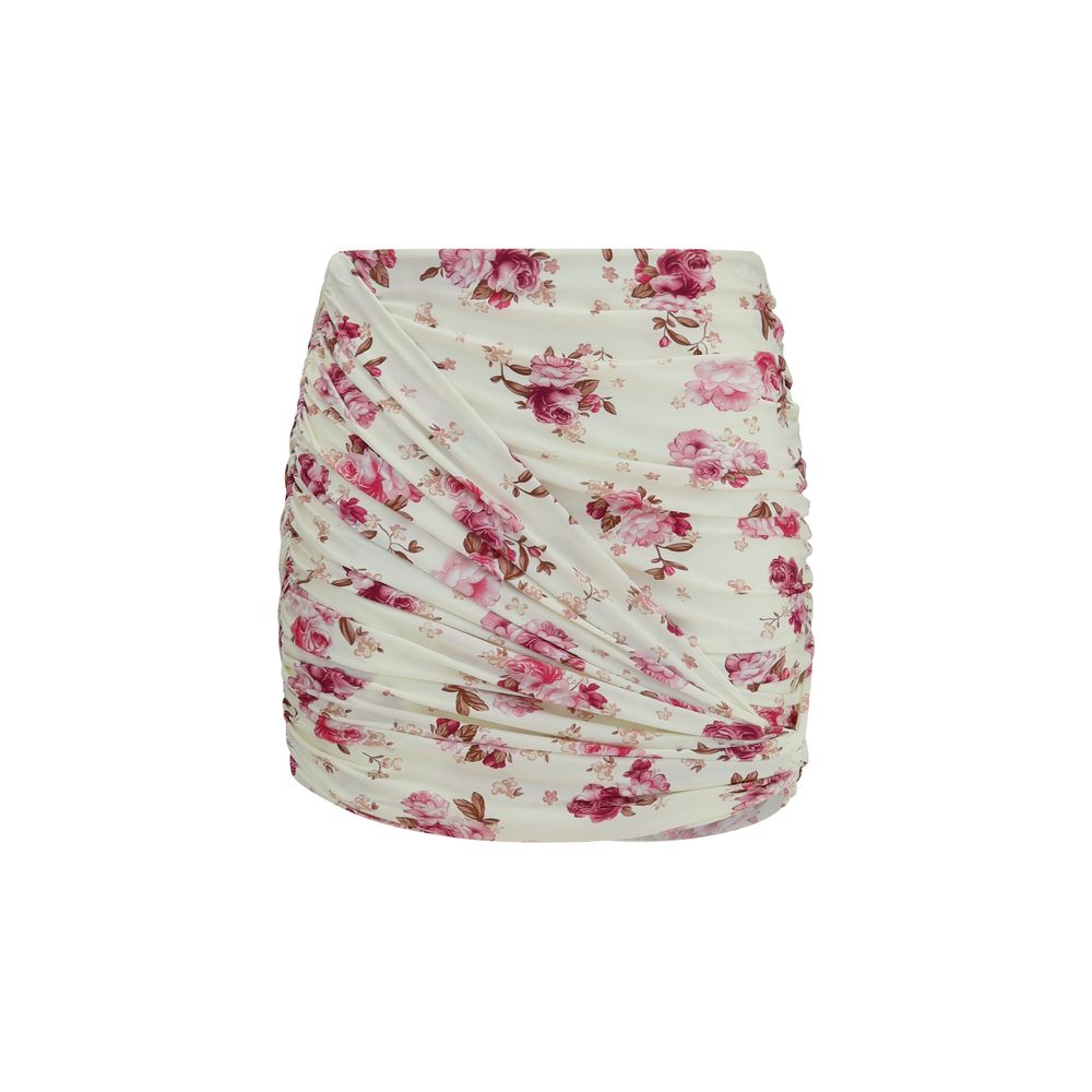 Beige Polyamide Mini Skirt