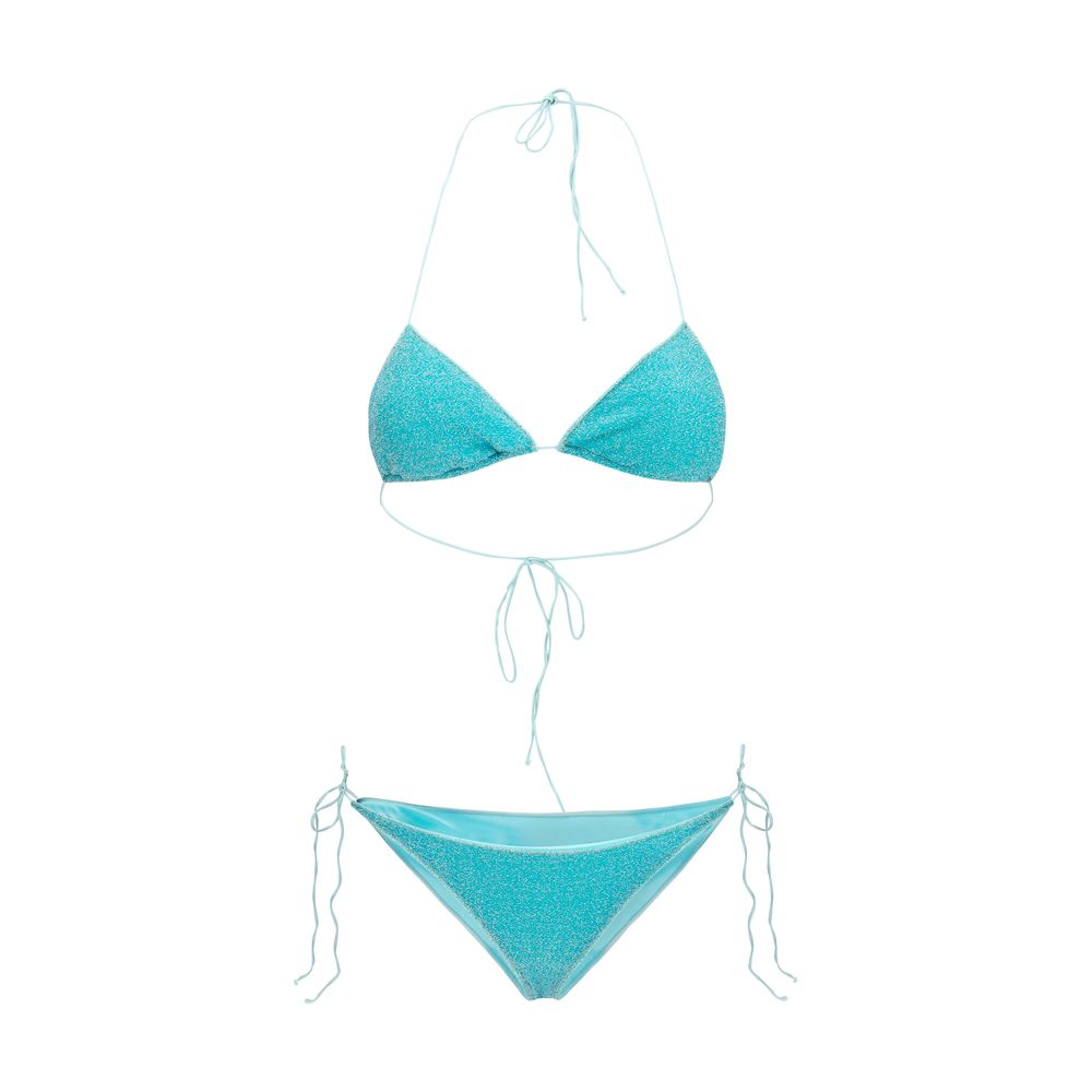 Blue Elastane Bikini