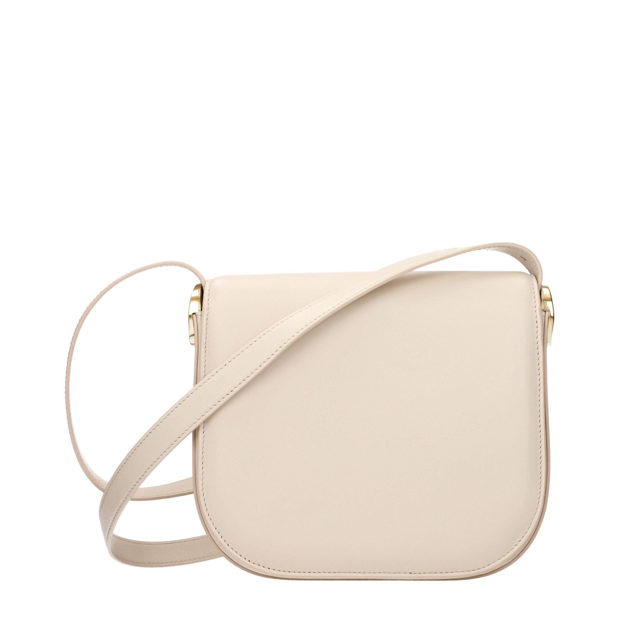 Beige Leather Crossbody Bag
