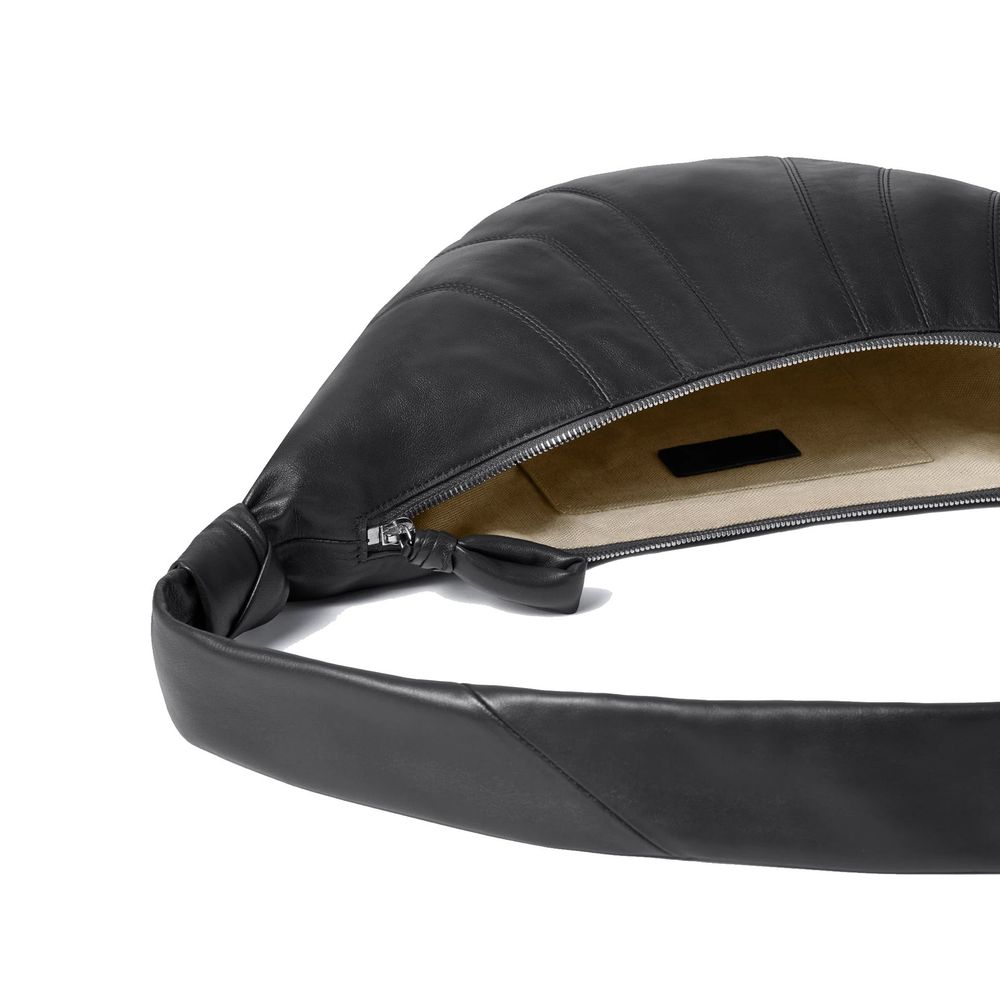 Black Lamb Leather Shoulder Bag