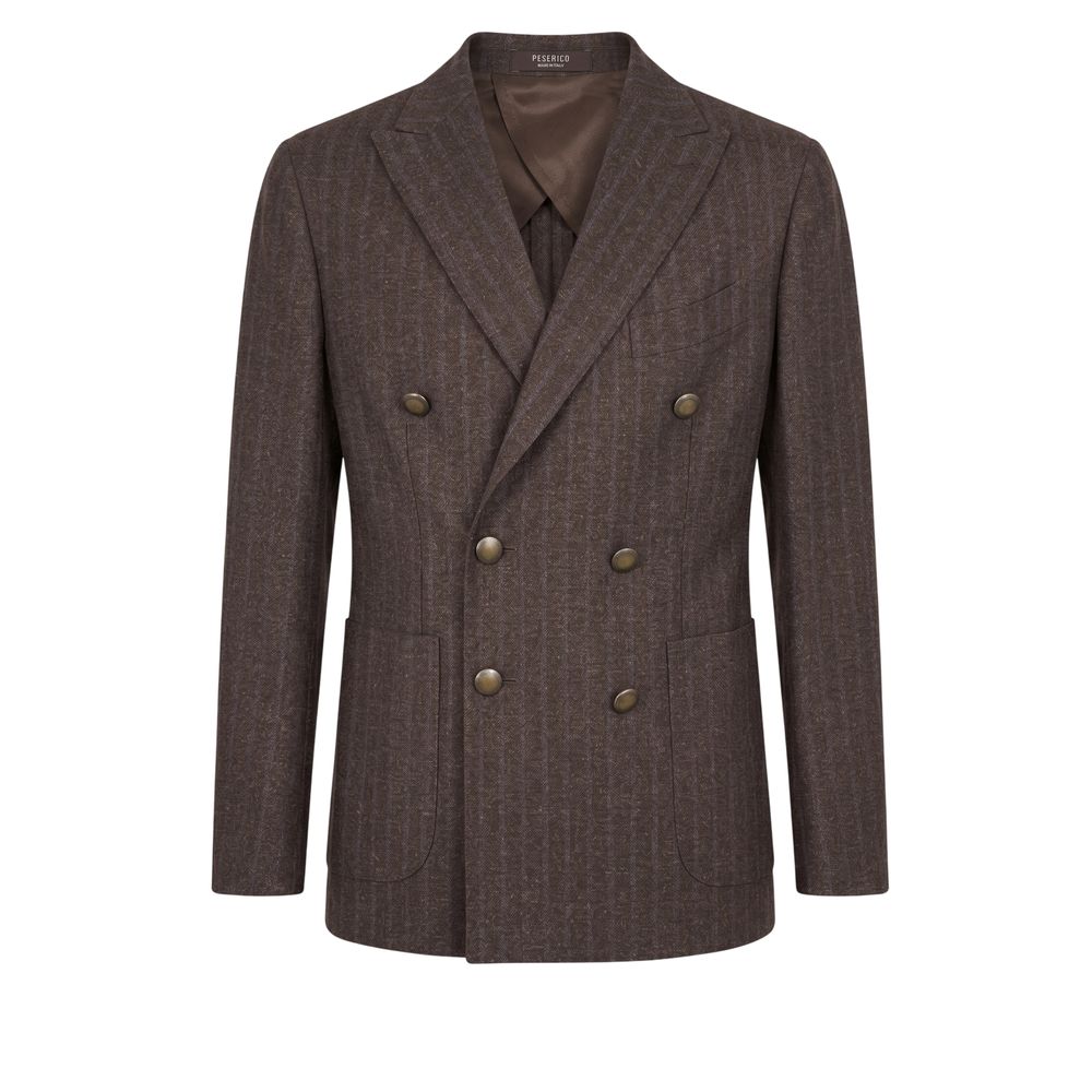 Brown Wool Men Jacket