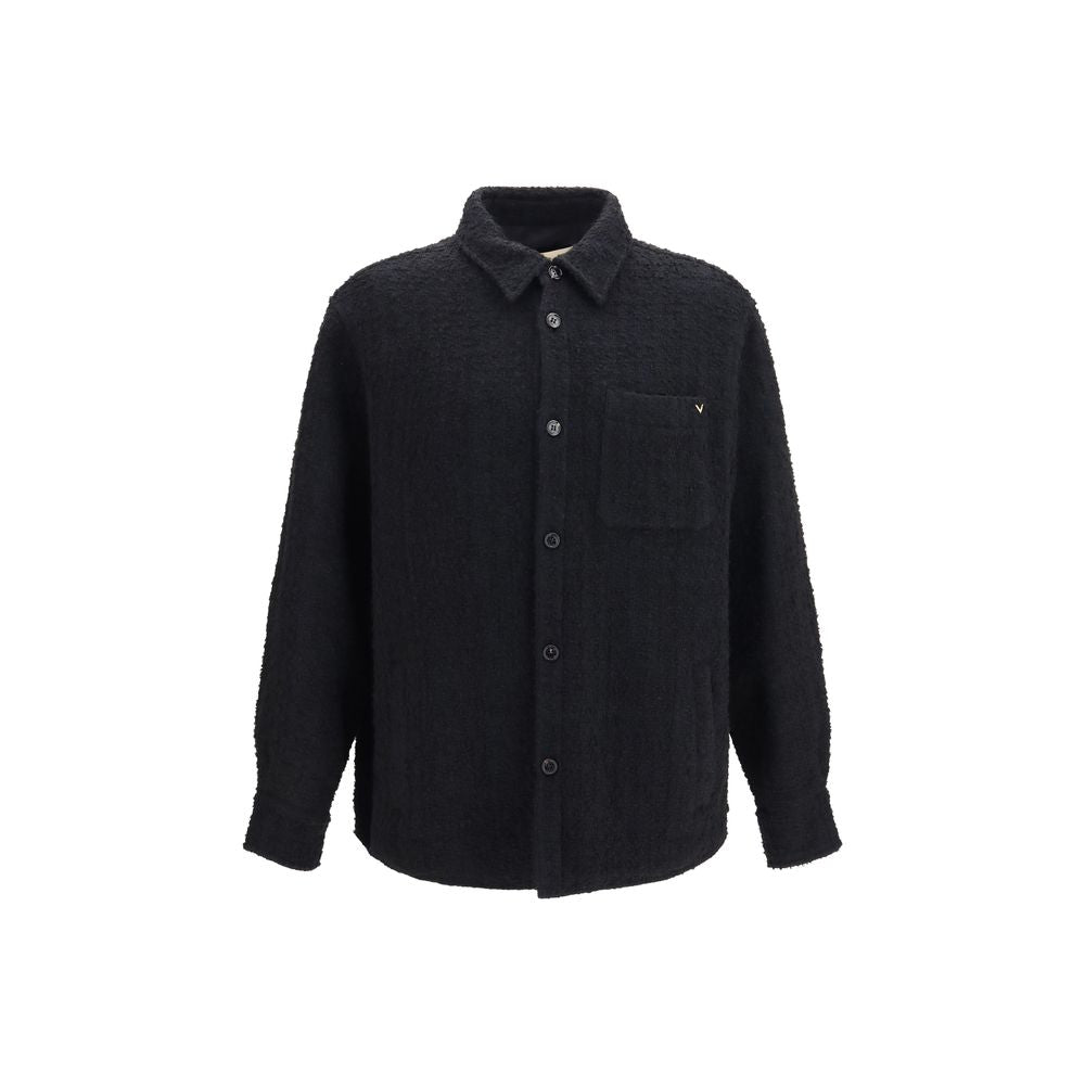Black Cotton Full-Length Jacket