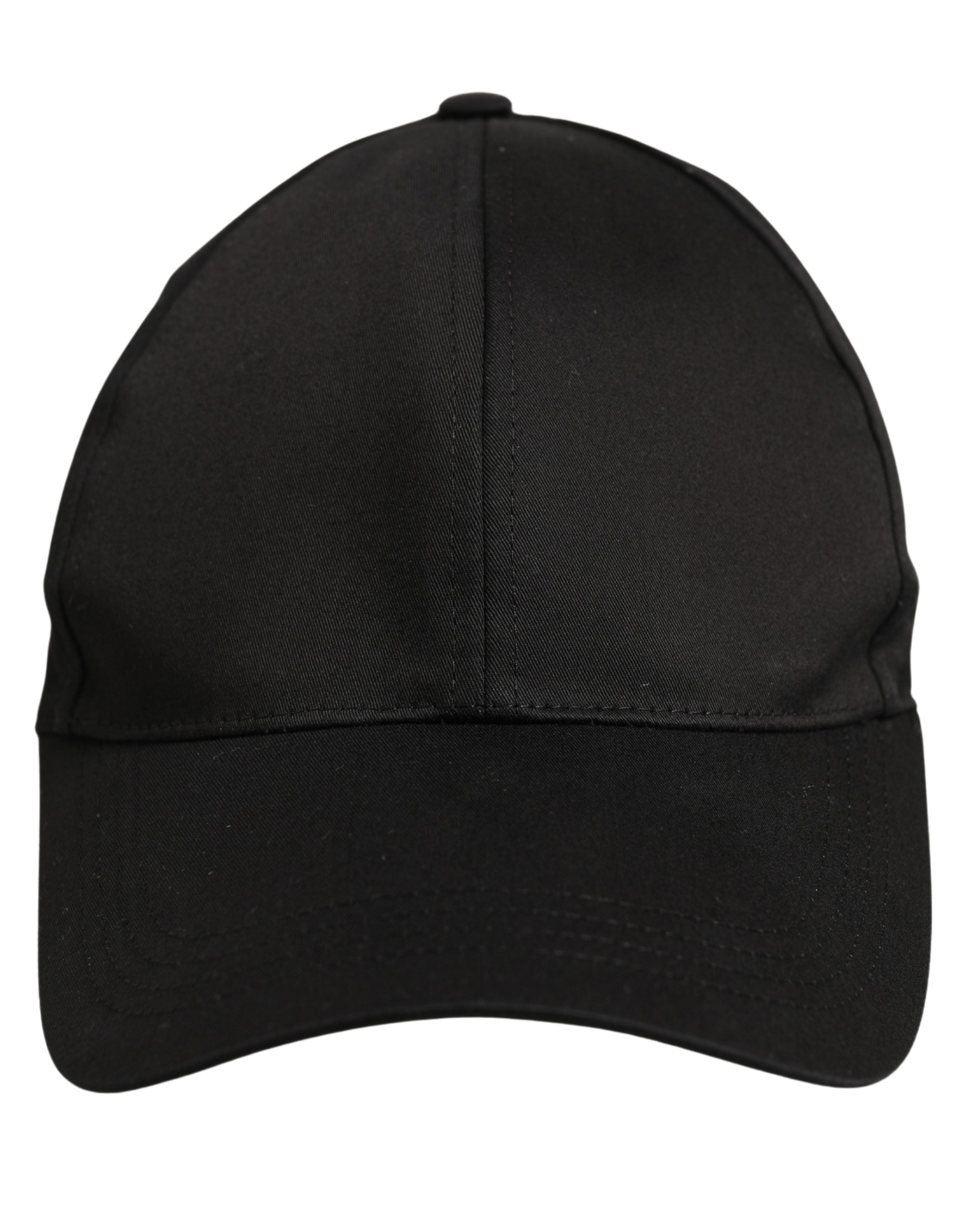 Men Black Cotton Baseball Cap 6 Panels Hat