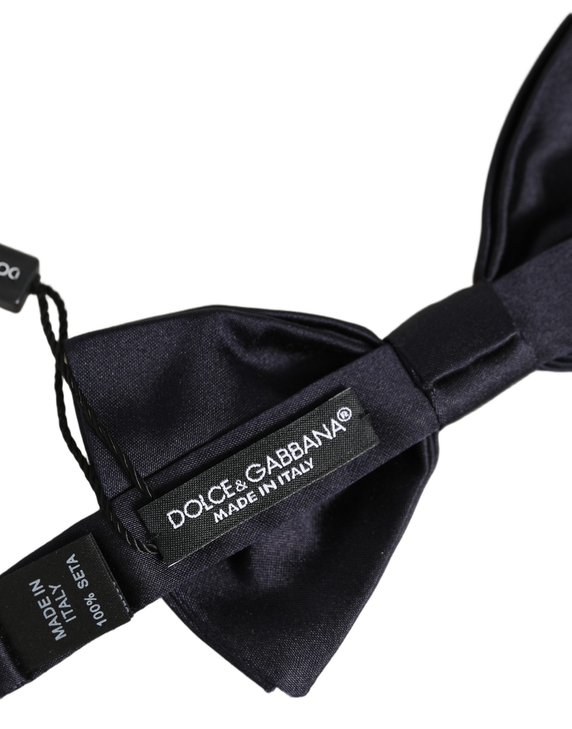 Men Black 100% Silk Adjustable Neck Papillon Bow Tie