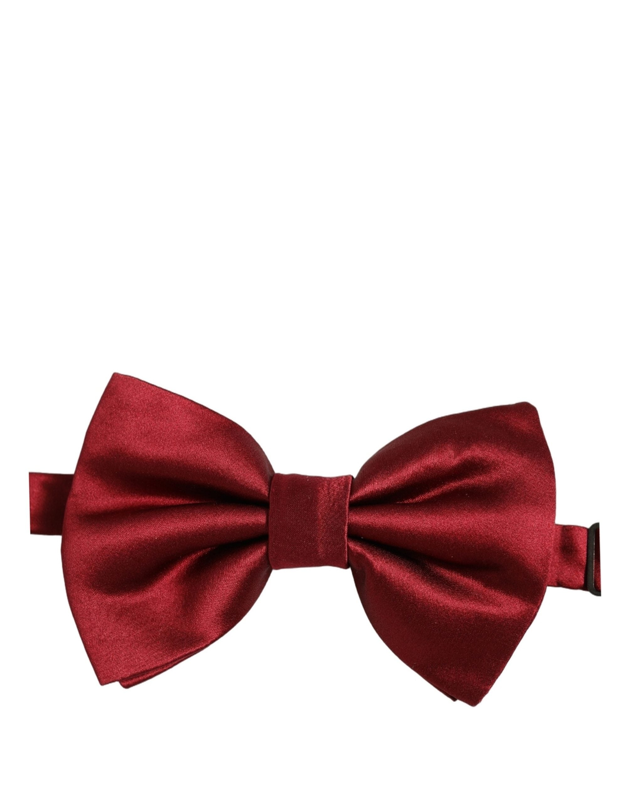 Men Red 100% Silk Adjustable Neck Papillon Bow Tie