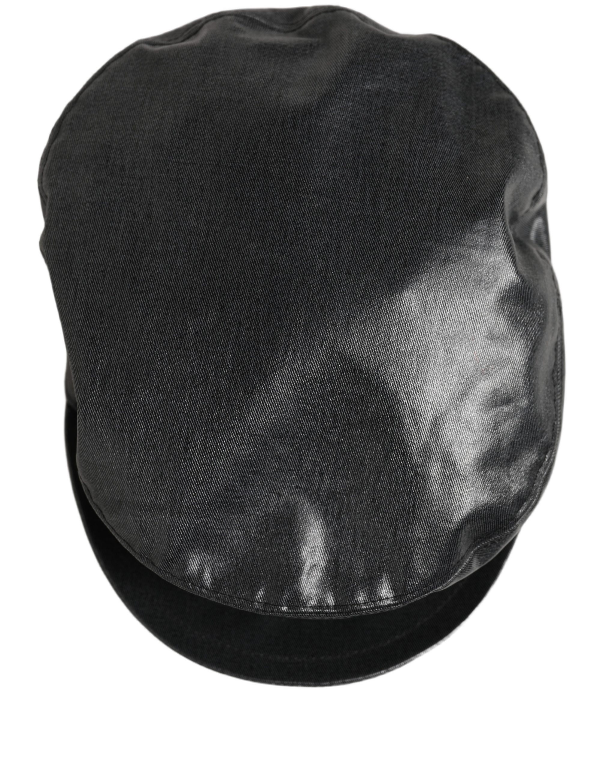 Black Cotton Gold DG Chain Baker Boy Capello Hat